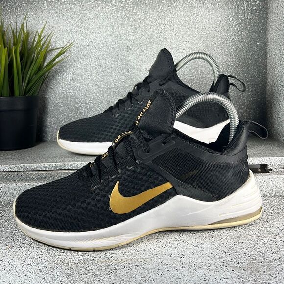 Nike Air Max Bella TR 2 'Black Metallic Gold' Sneakers Shoes Size 6.5 - Picture 1 of 7
